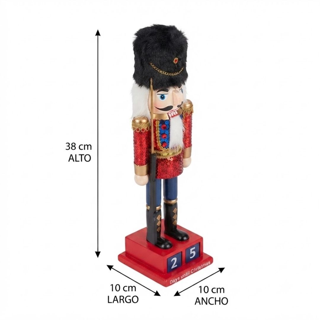 Cascanuez calendario soldado 38 cm