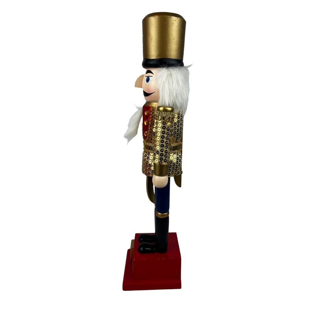 Cascanuez calendario dorado 38 cm