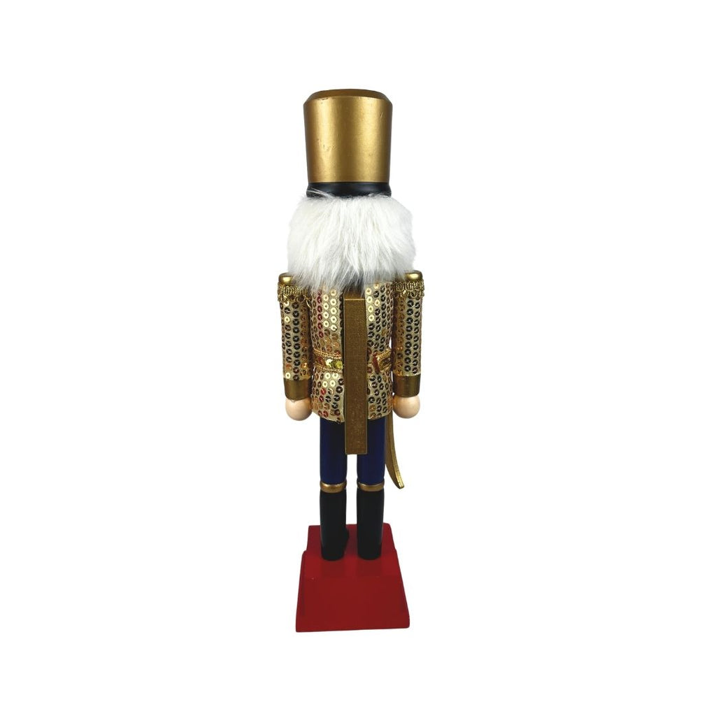 Cascanuez calendario dorado 38 cm