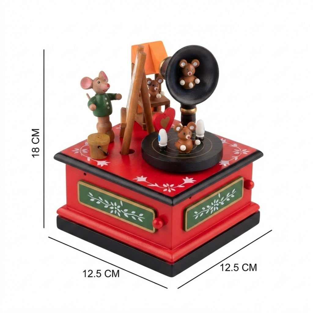 Caja de musica navideña 18cm