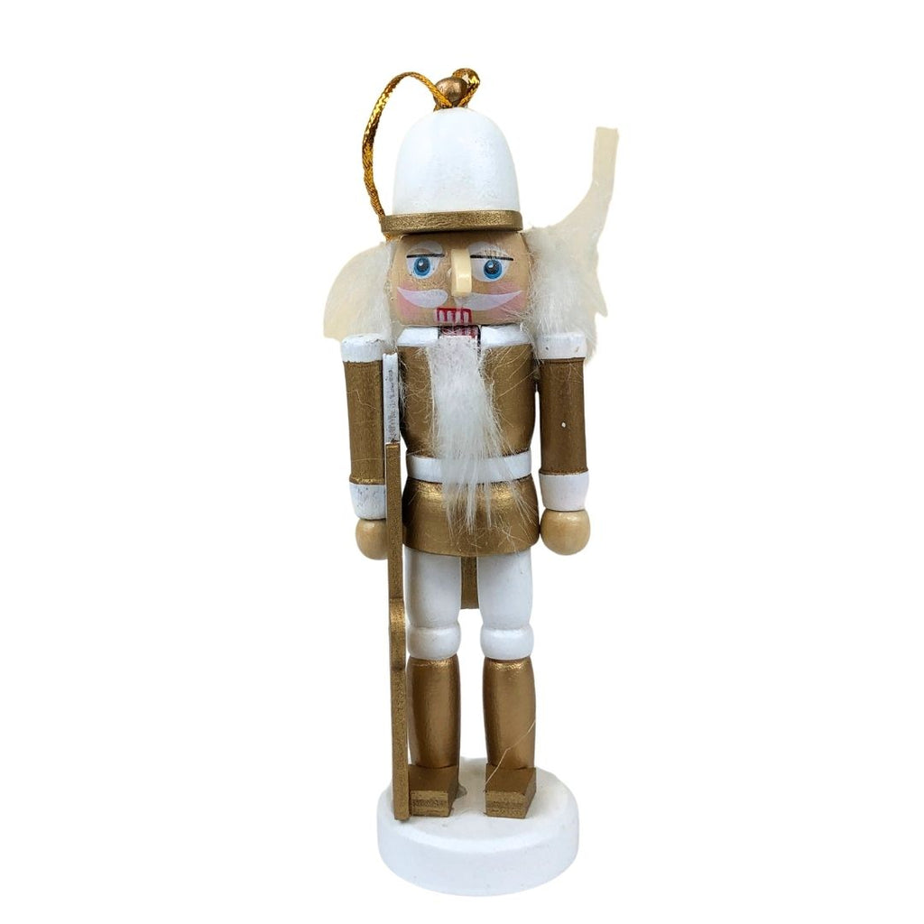Set de 4 cascanueces dorados navideño