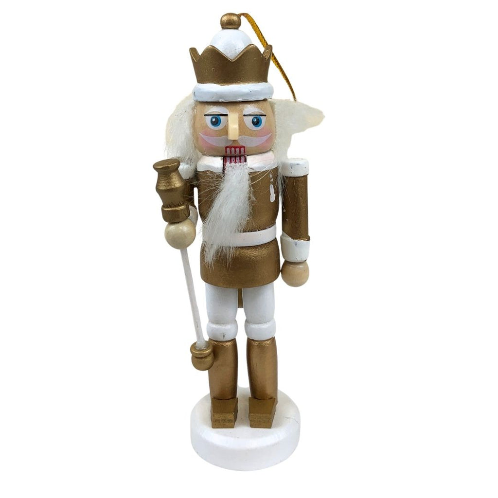 Set de 4 cascanueces dorados navideño