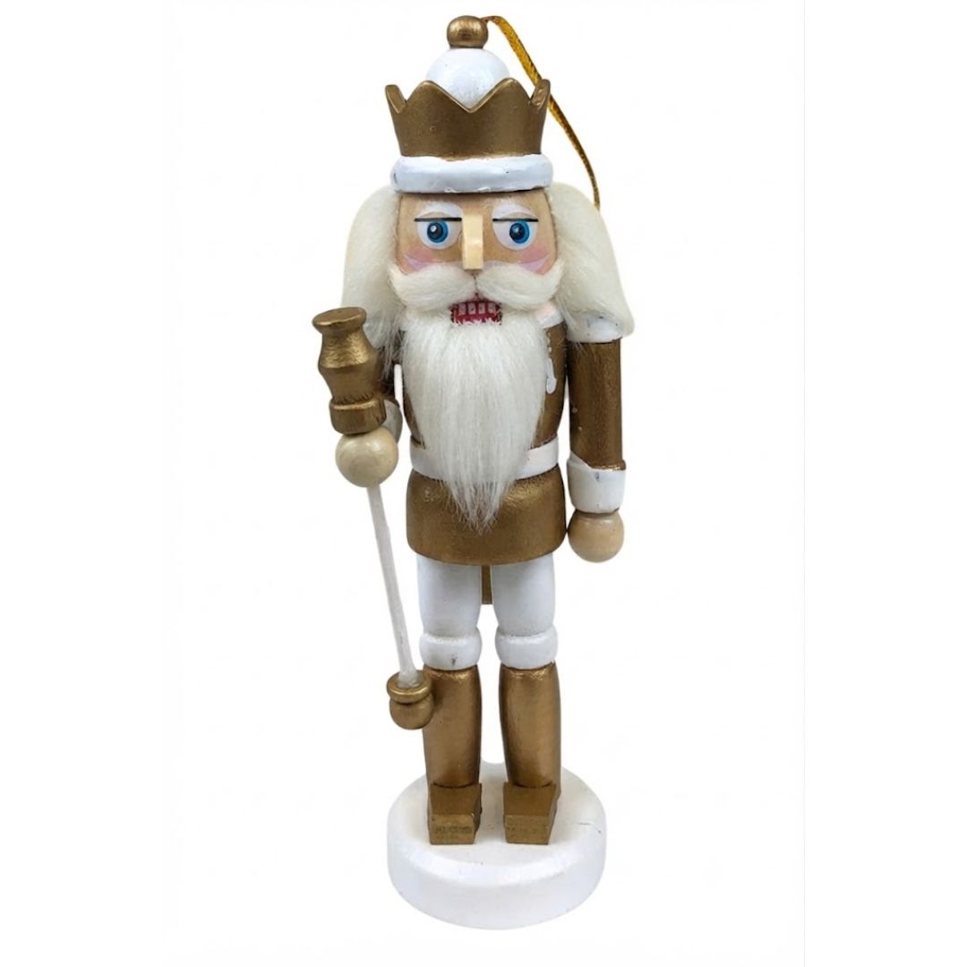 Set de 4 cascanueces dorados navideño