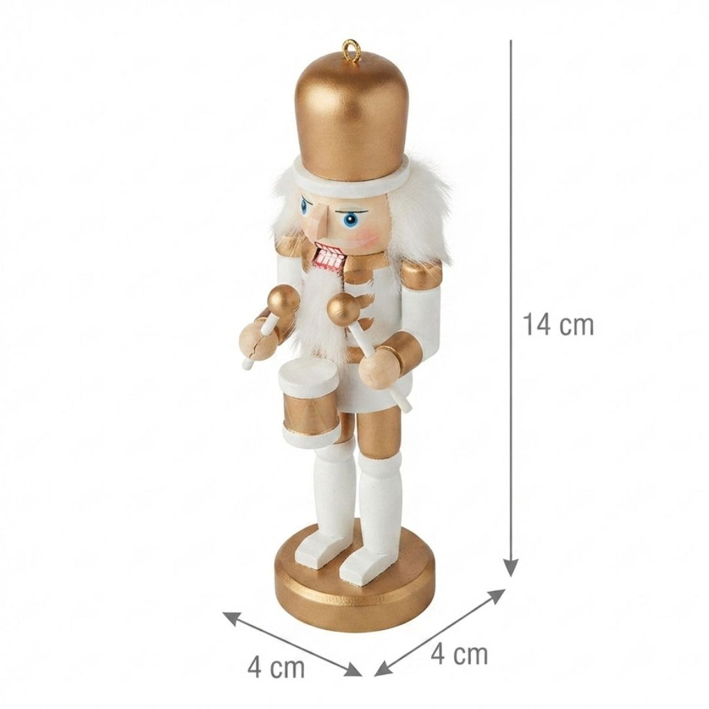 Set de 4 cascanueces dorados navideño