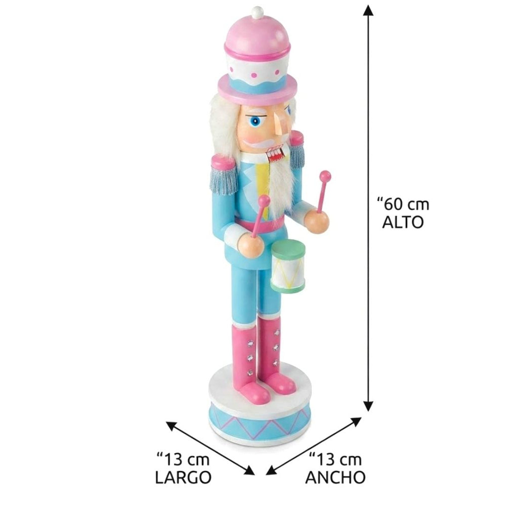 Cascanuez tambor pastel 60 cm