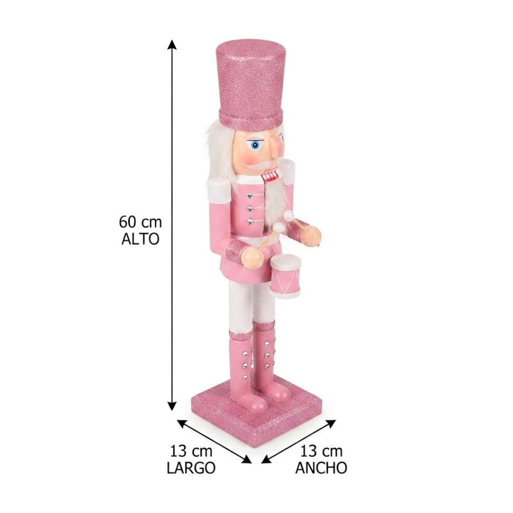 Cascanuez tambor rosa 60cm