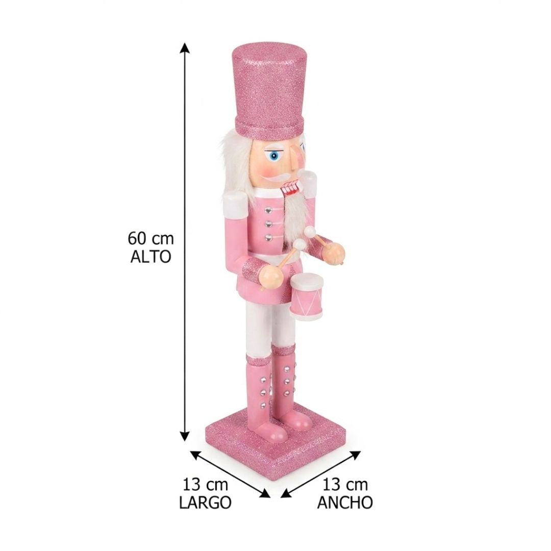 Cascanuez tambor rosa 60cm