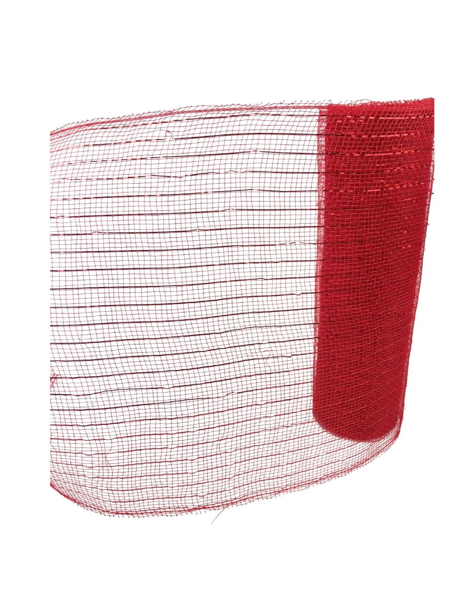 Malla decorativa navideña rojo