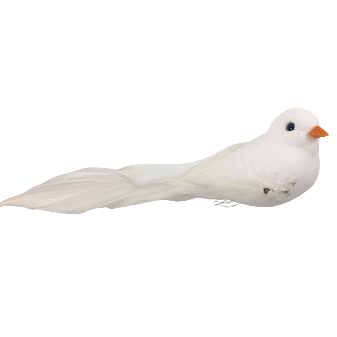 Broche de paloma blanca