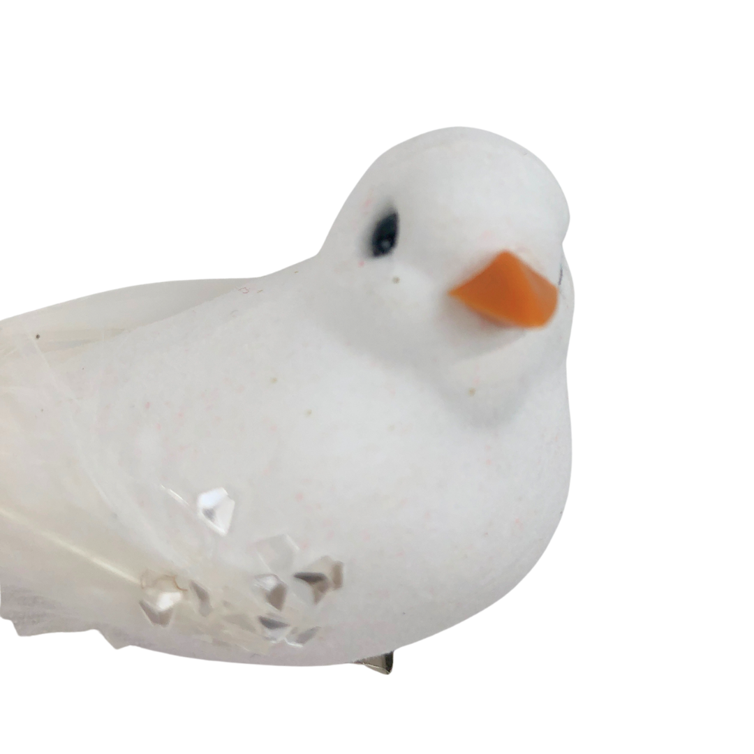 Broche de paloma blanca