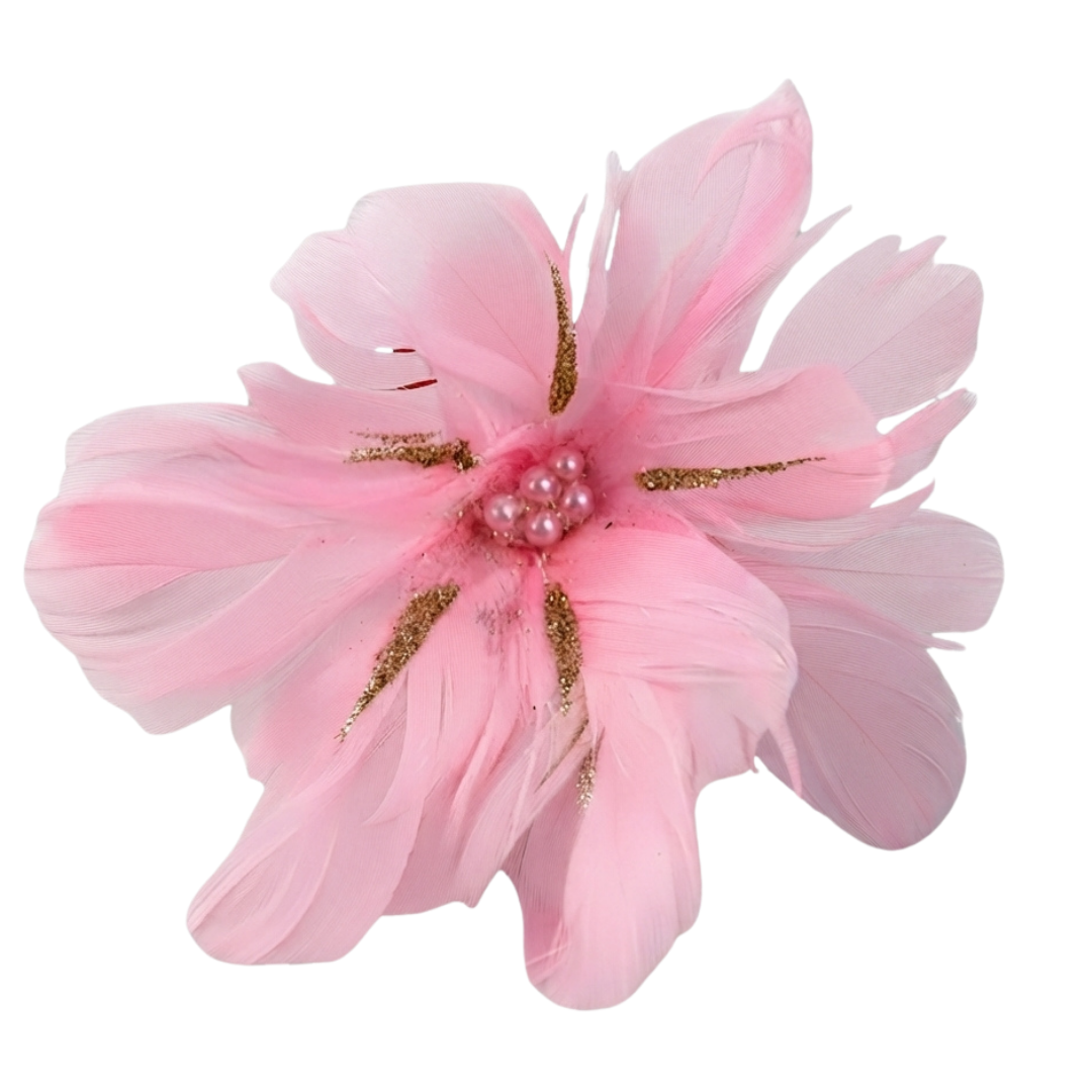 Broche flor rosa