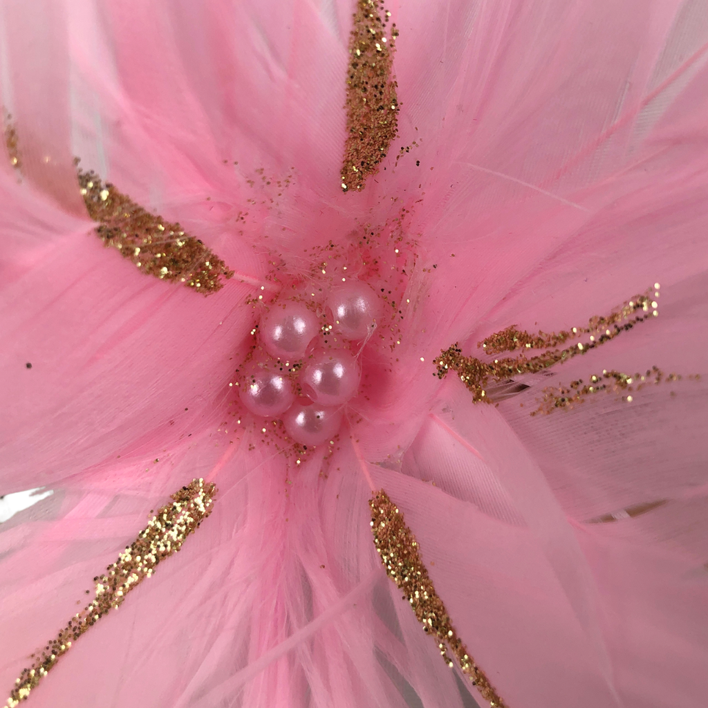 Broche flor rosa