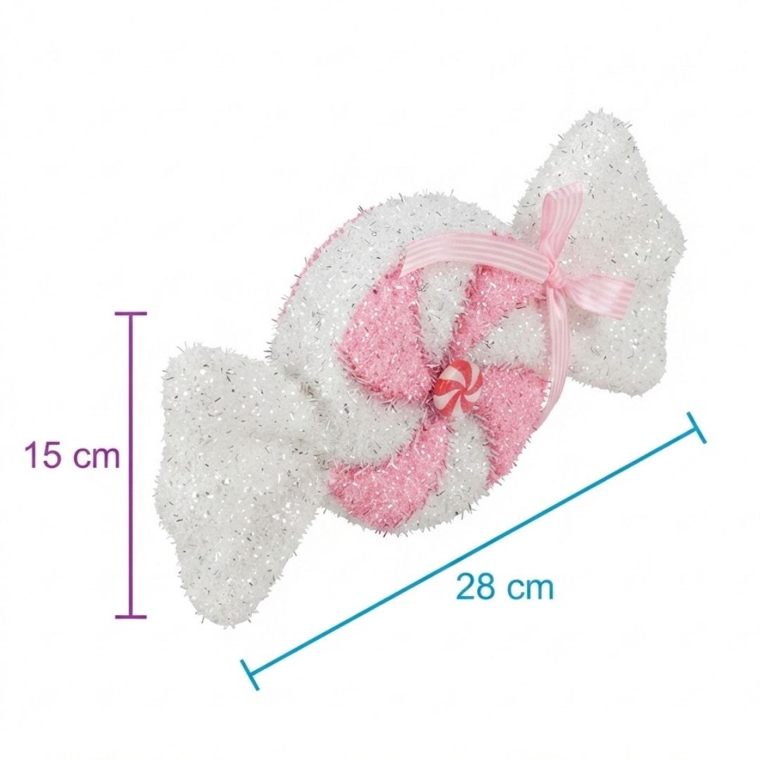 Ornamento de caramelo rosa