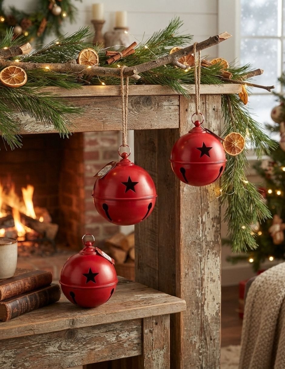 Ornamento de cascabel rojo