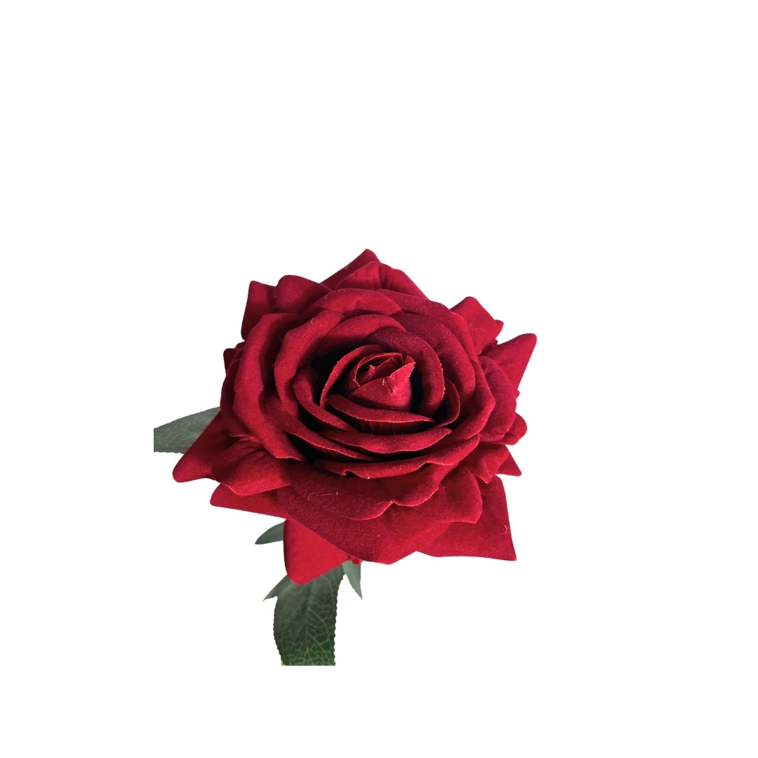 Set de 6 rosas rojas artificial
