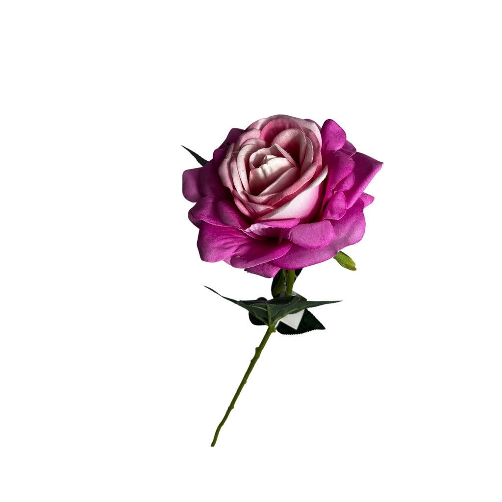 Set de 6 rosas fucsia difuminada artificial