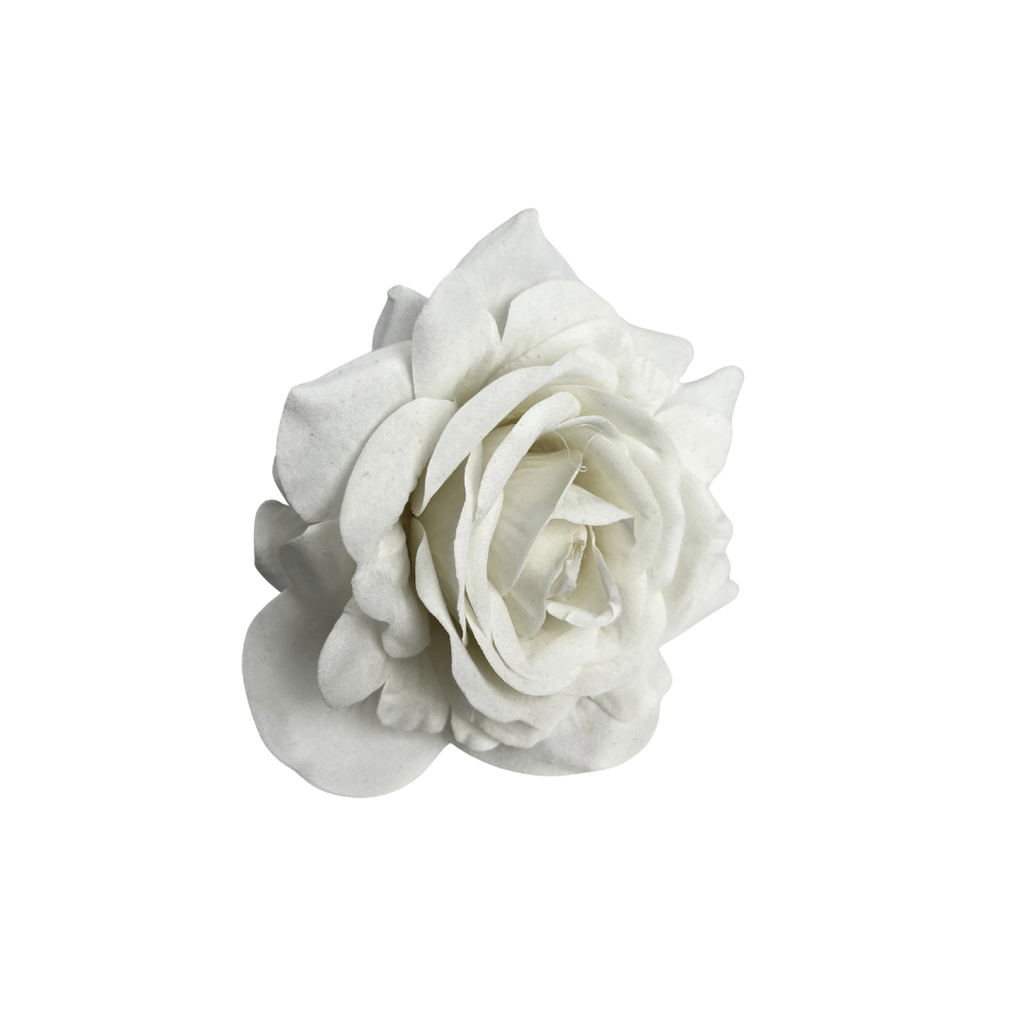 Set de 6 rosa artificial blanca