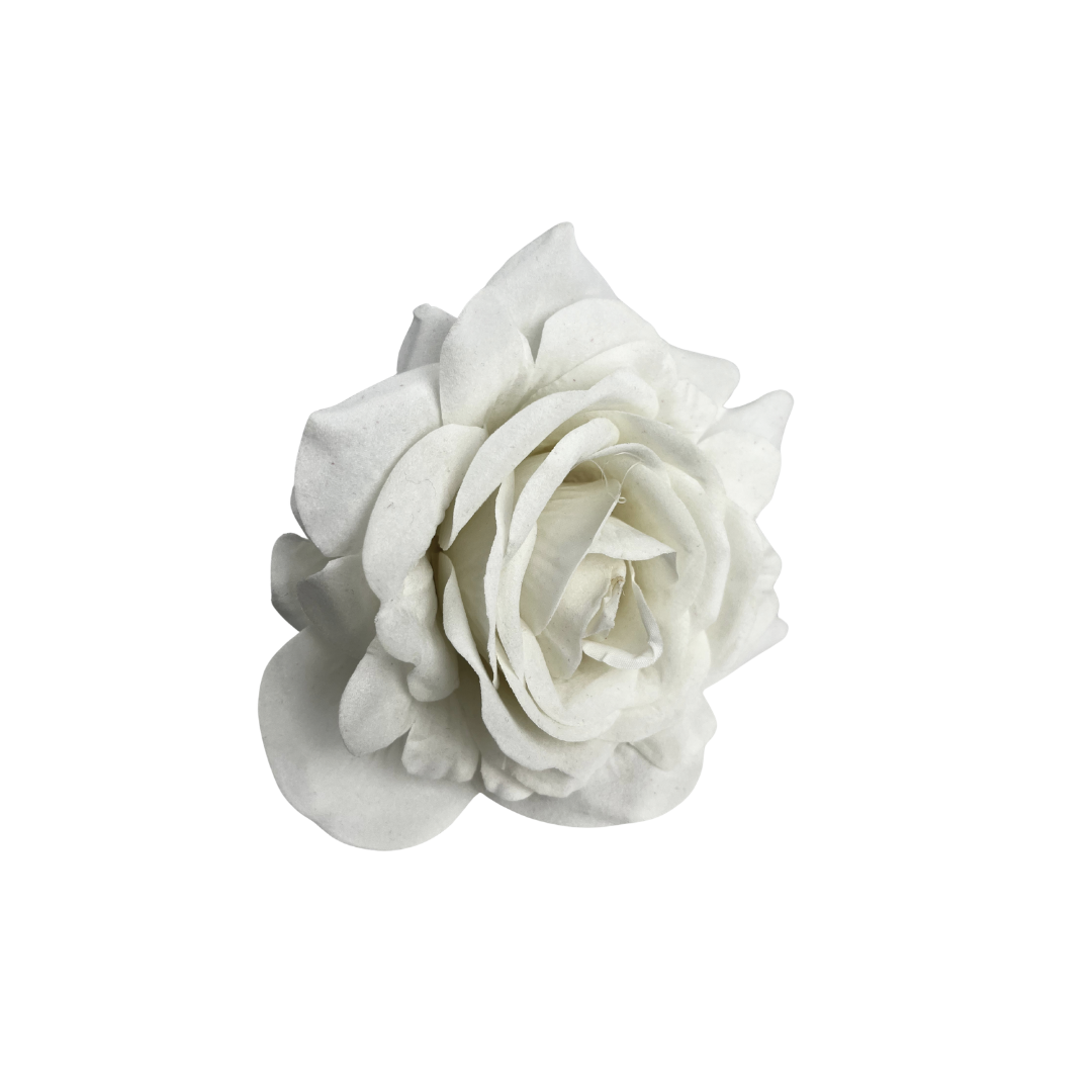 Set de 6 rosa artificial blanca