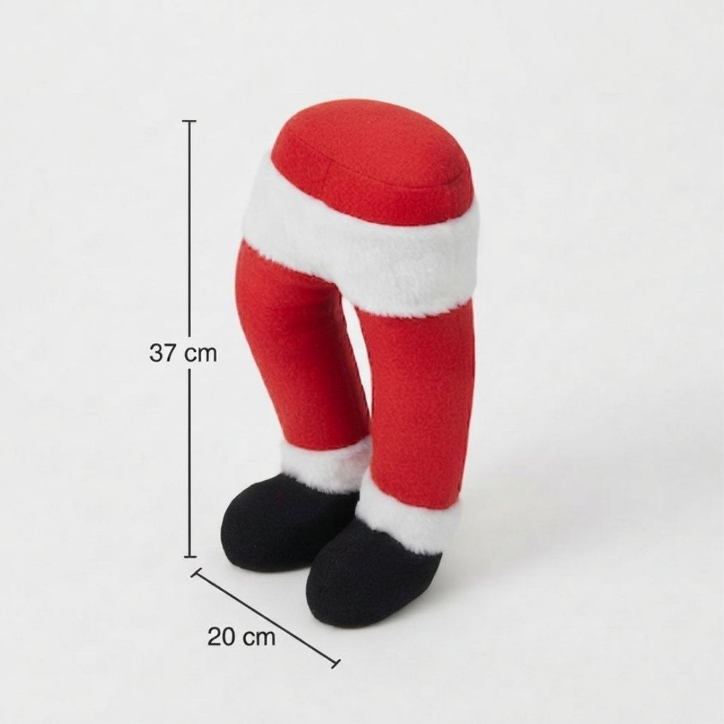 Piernas de peluche de Santa Claus