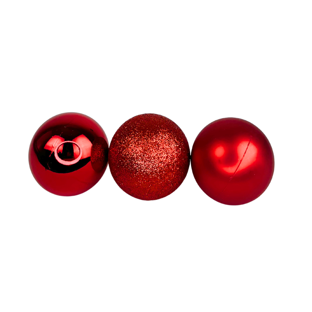 Set de 6 esferas rojas
