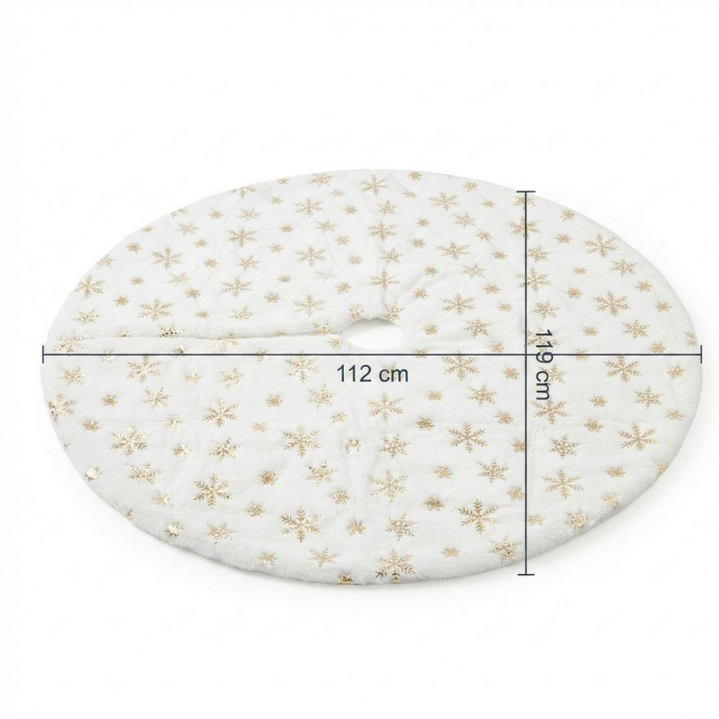 Pie de árbol copos dorado 119 cm