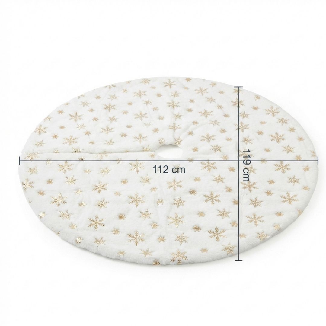 Pie de árbol copos dorado 119 cm
