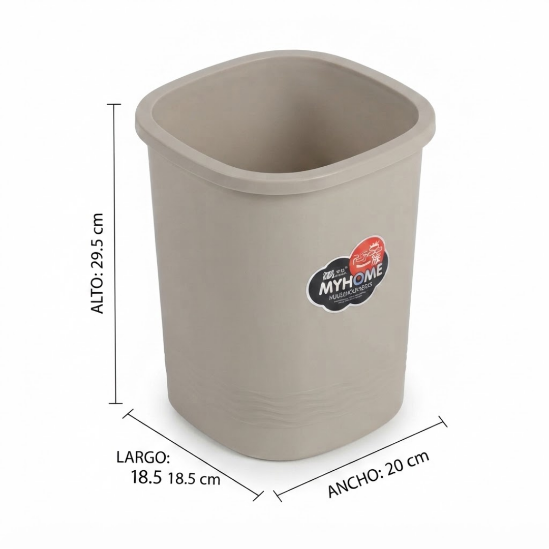 Bote de basura beige