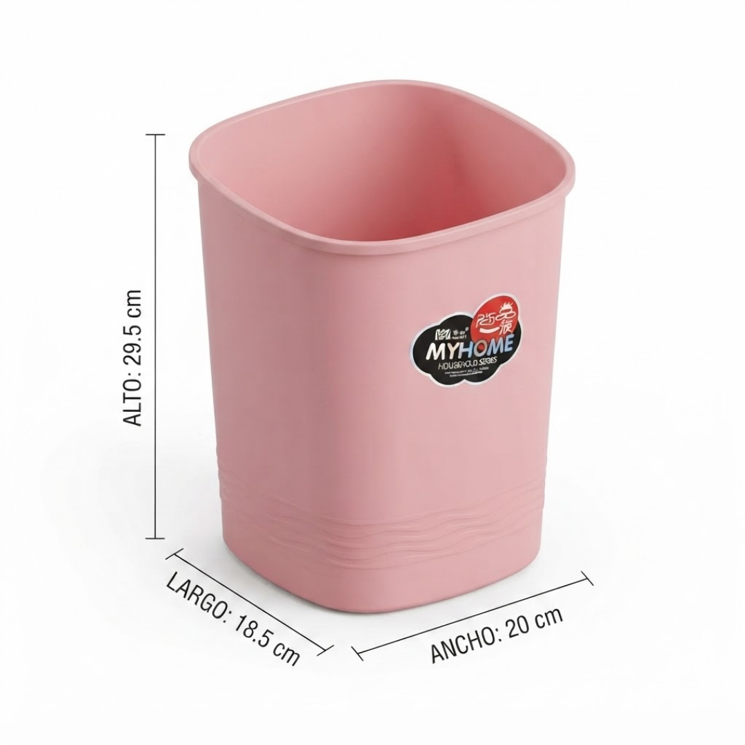 Bote de basura rosa