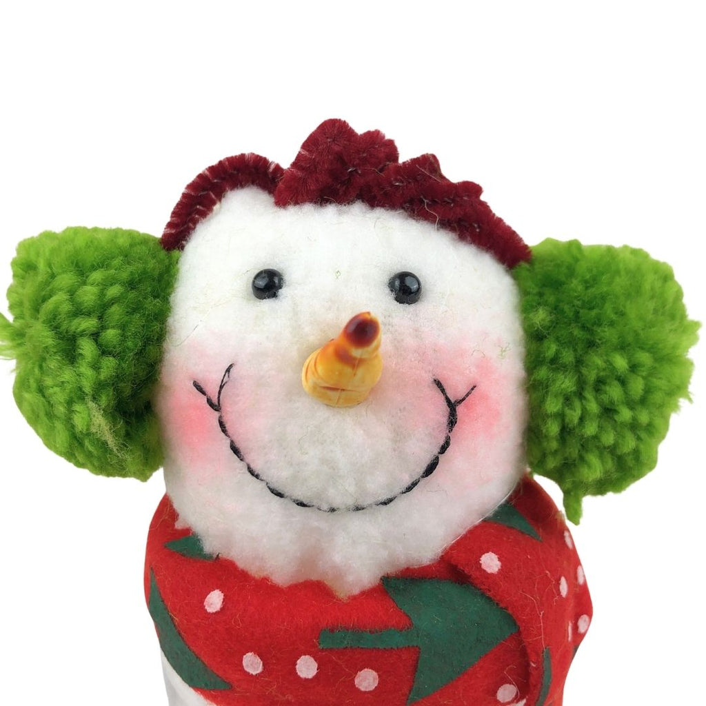 Tarro de dulces de plástico muñeco de nieve