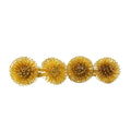 Juego de anillos de flor dorada