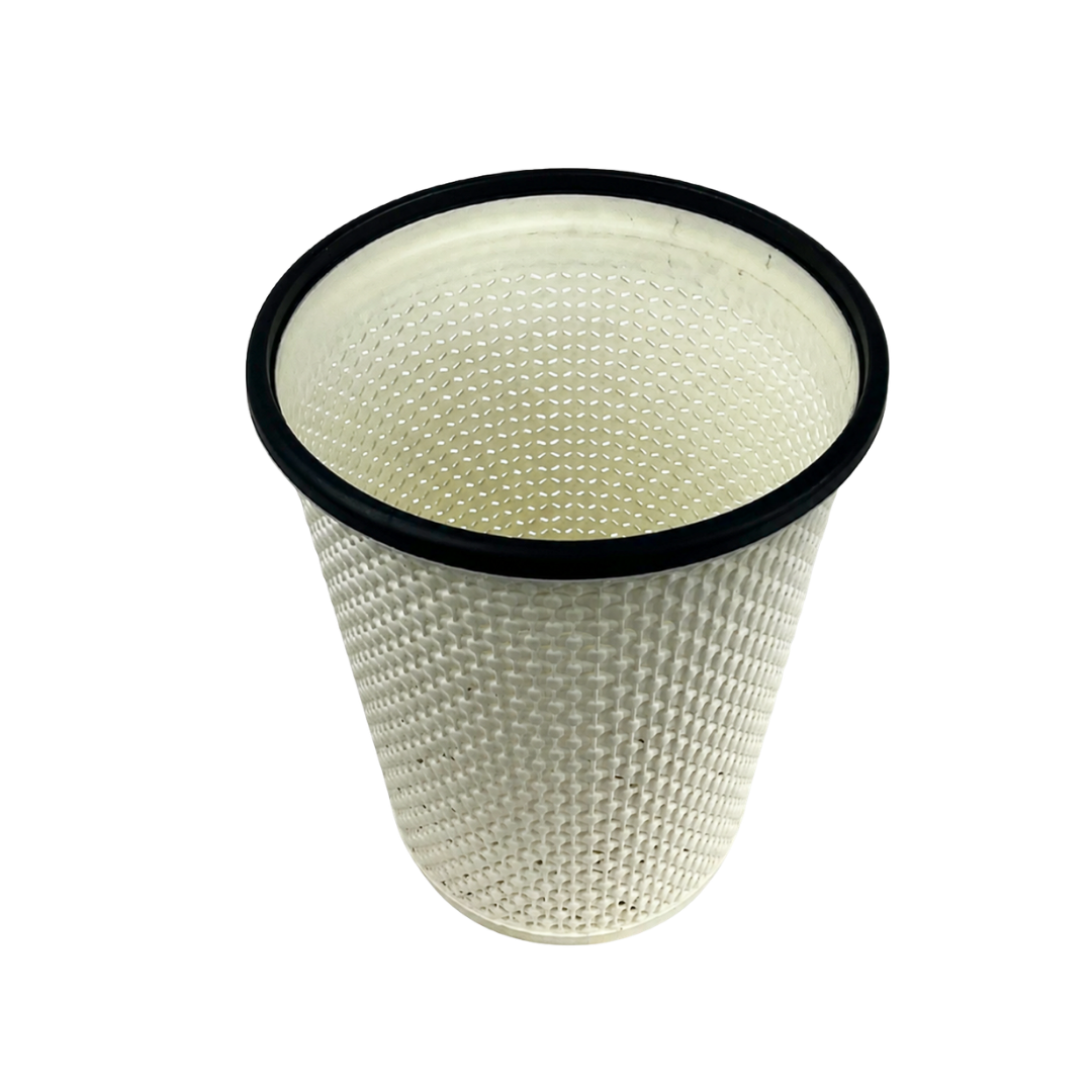 Bote de basura mimbre blanco