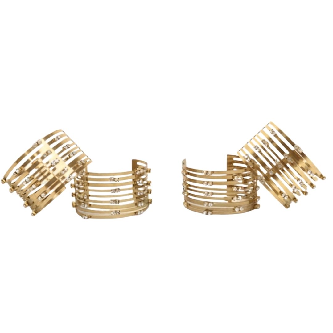 Juego de anillos con gemas para servilletas