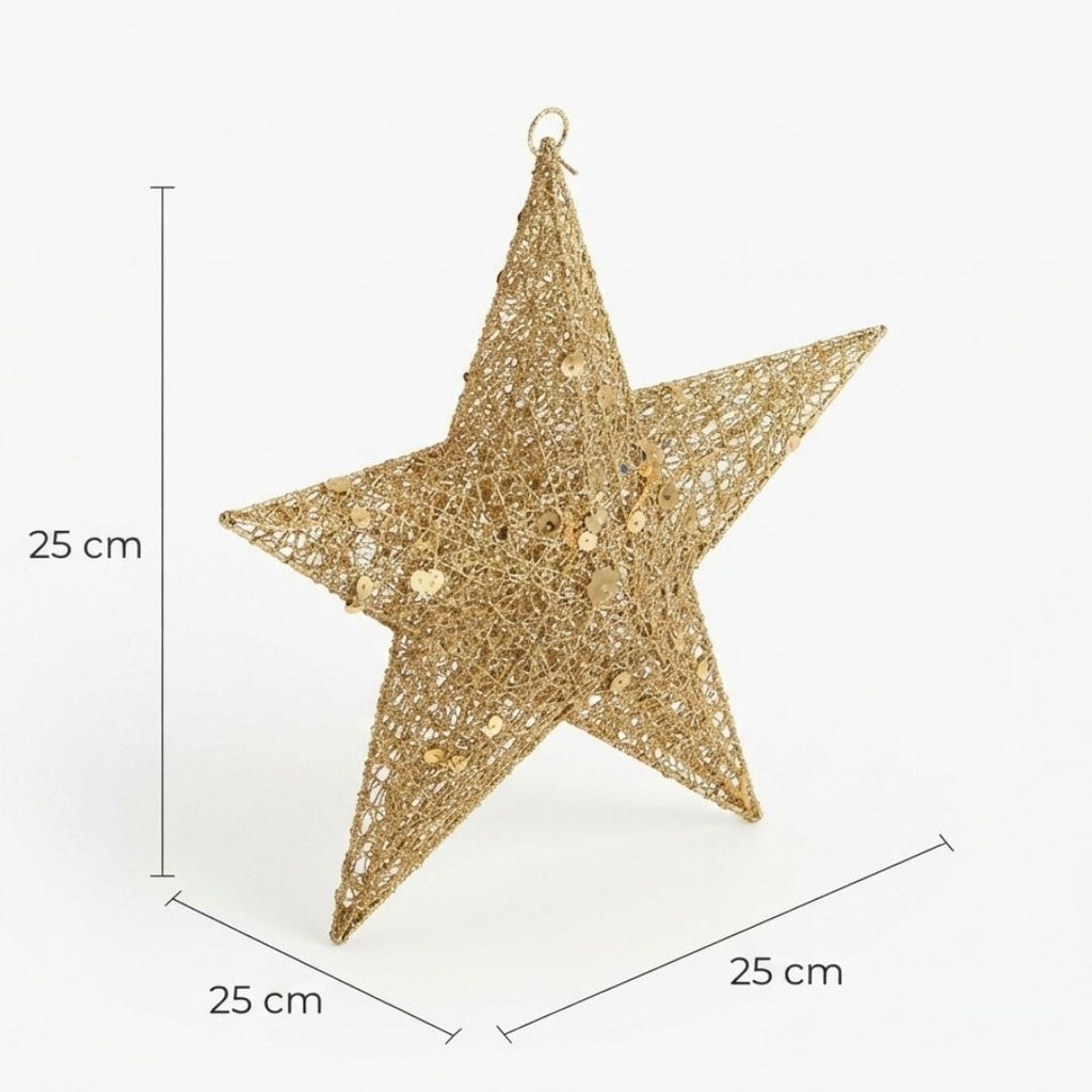 Esfera de estrella dorada chica