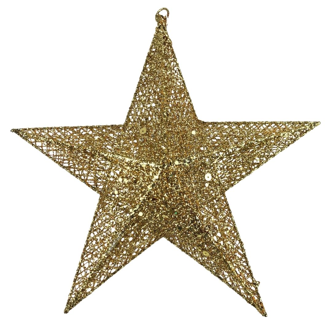 Esfera de estrella dorada grande