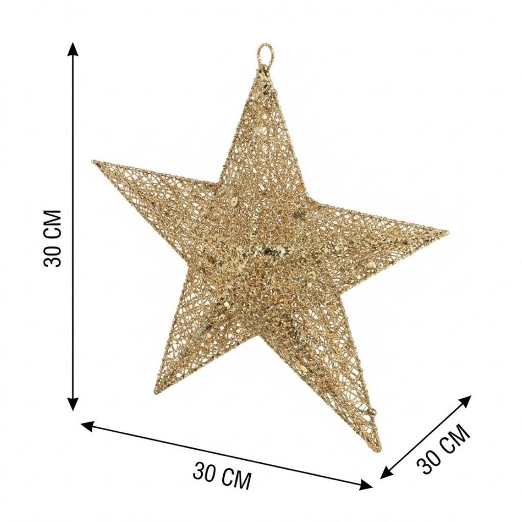 Esfera de estrella dorada grande