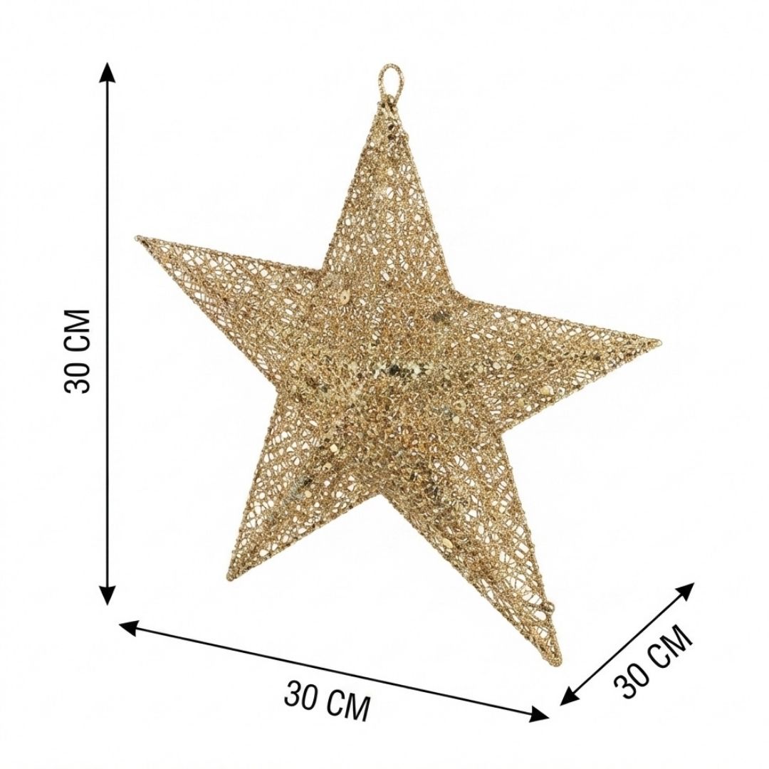 Esfera de estrella dorada grande