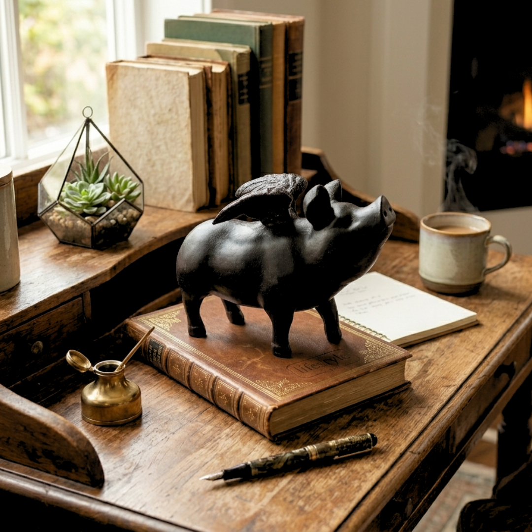 Figura cerdito alas