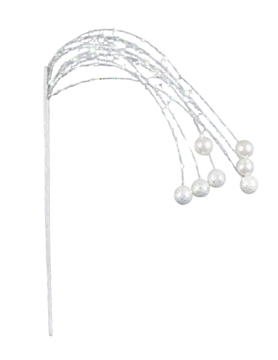 Rama de esferas blanco