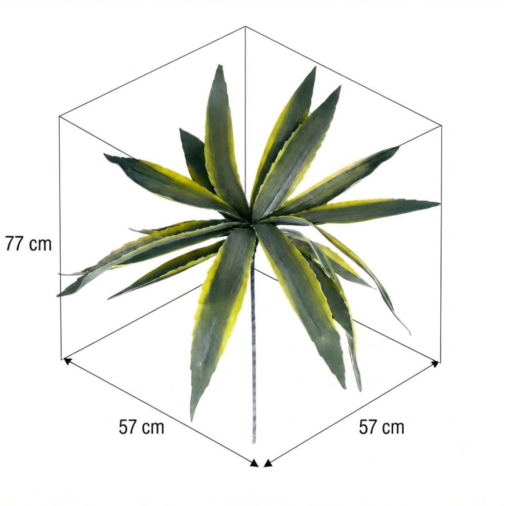 Set de 6 agave verde artificial