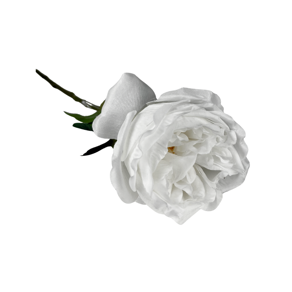 Set de 6 rosas artificiales blancas