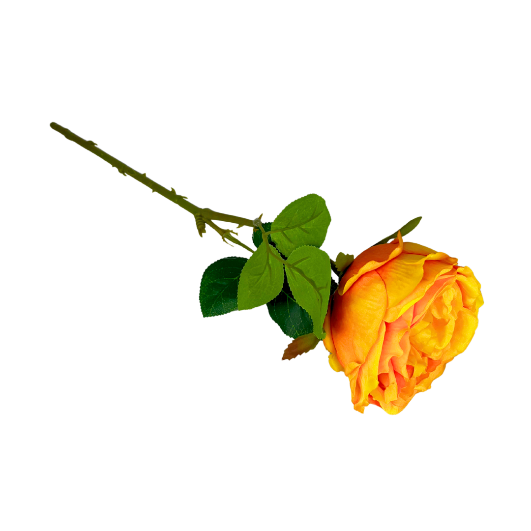 Set de 6 rosas artificiales amarillas