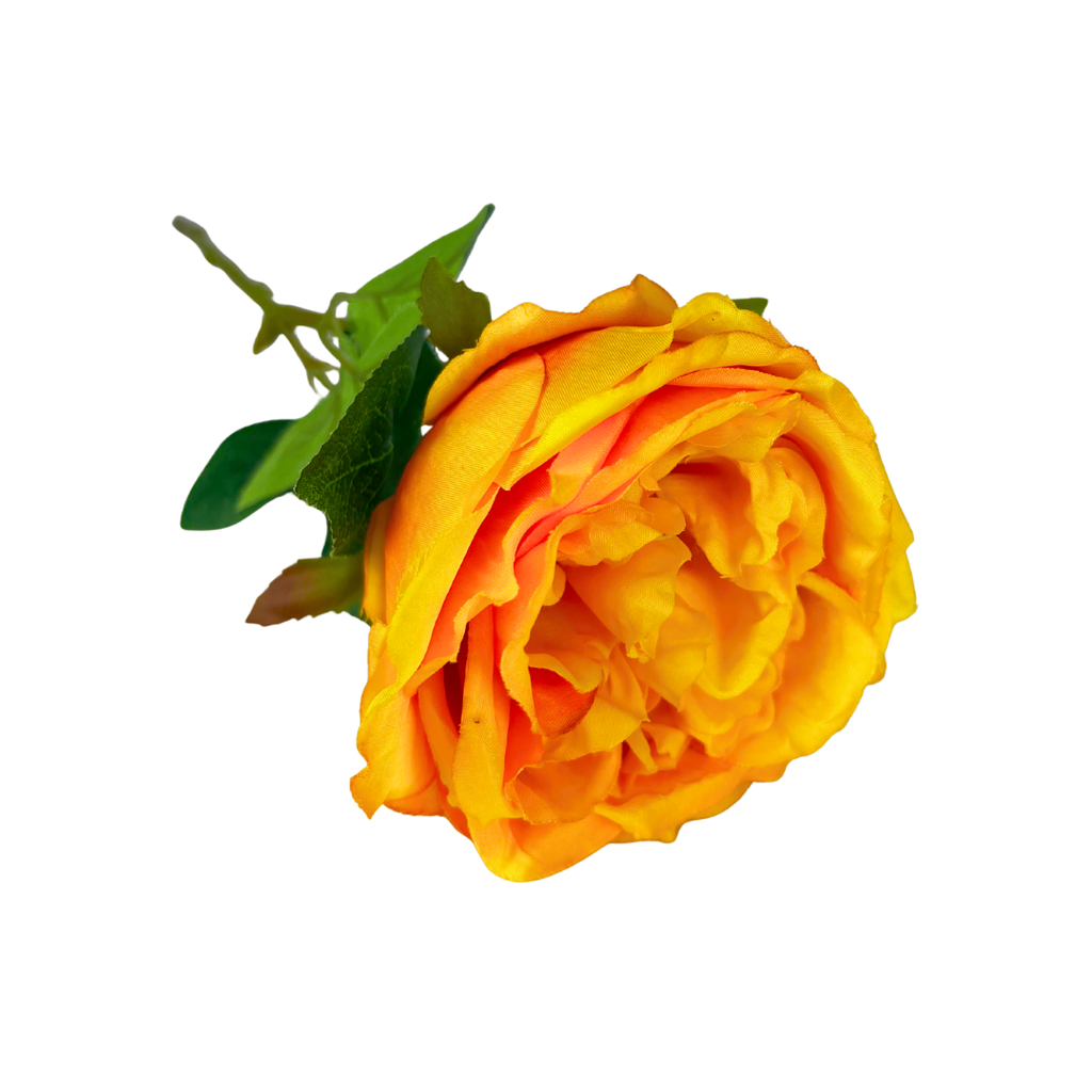 Set de 6 rosas artificiales amarillas