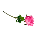 Set de 6 rosas artificiales