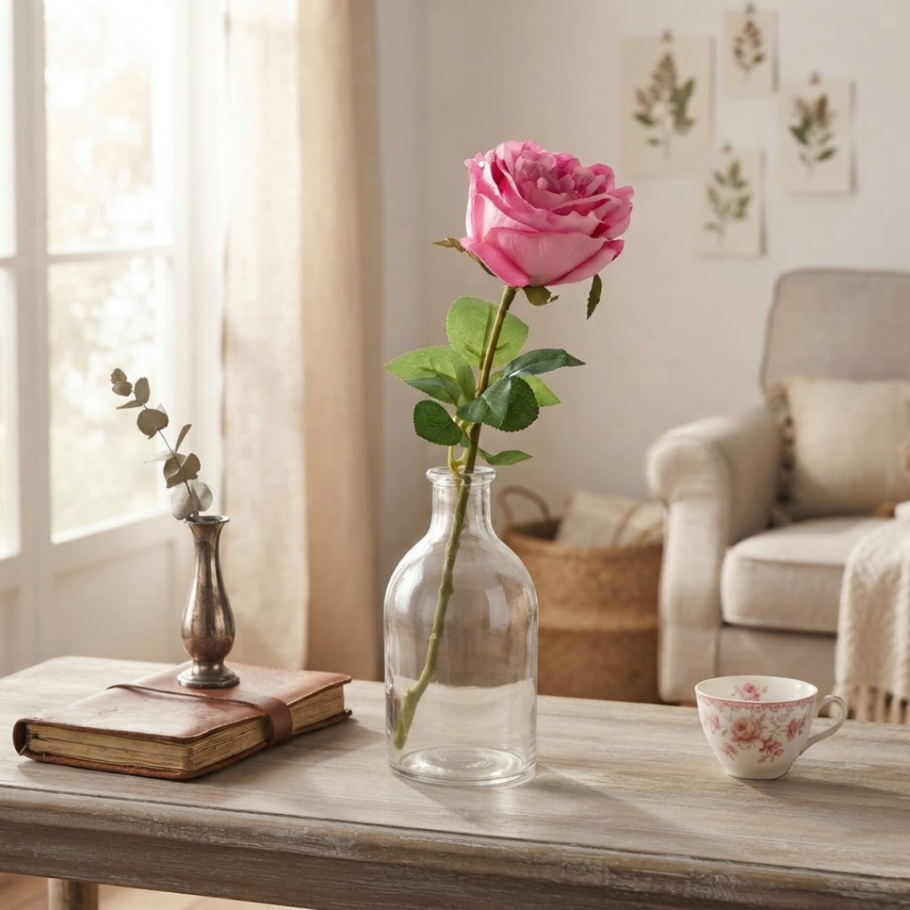 Set de 6 rosas artificiales