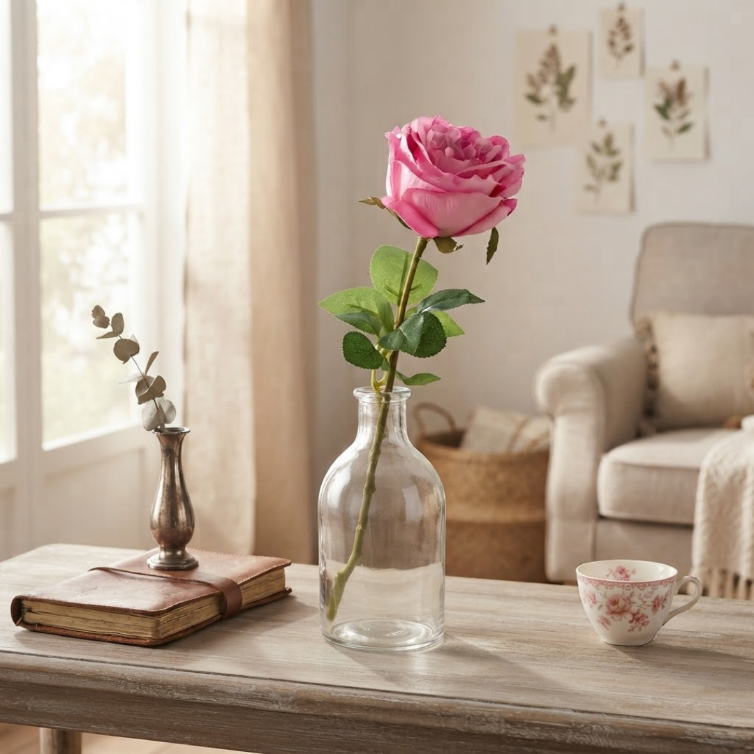 Set de 6 rosas artificiales