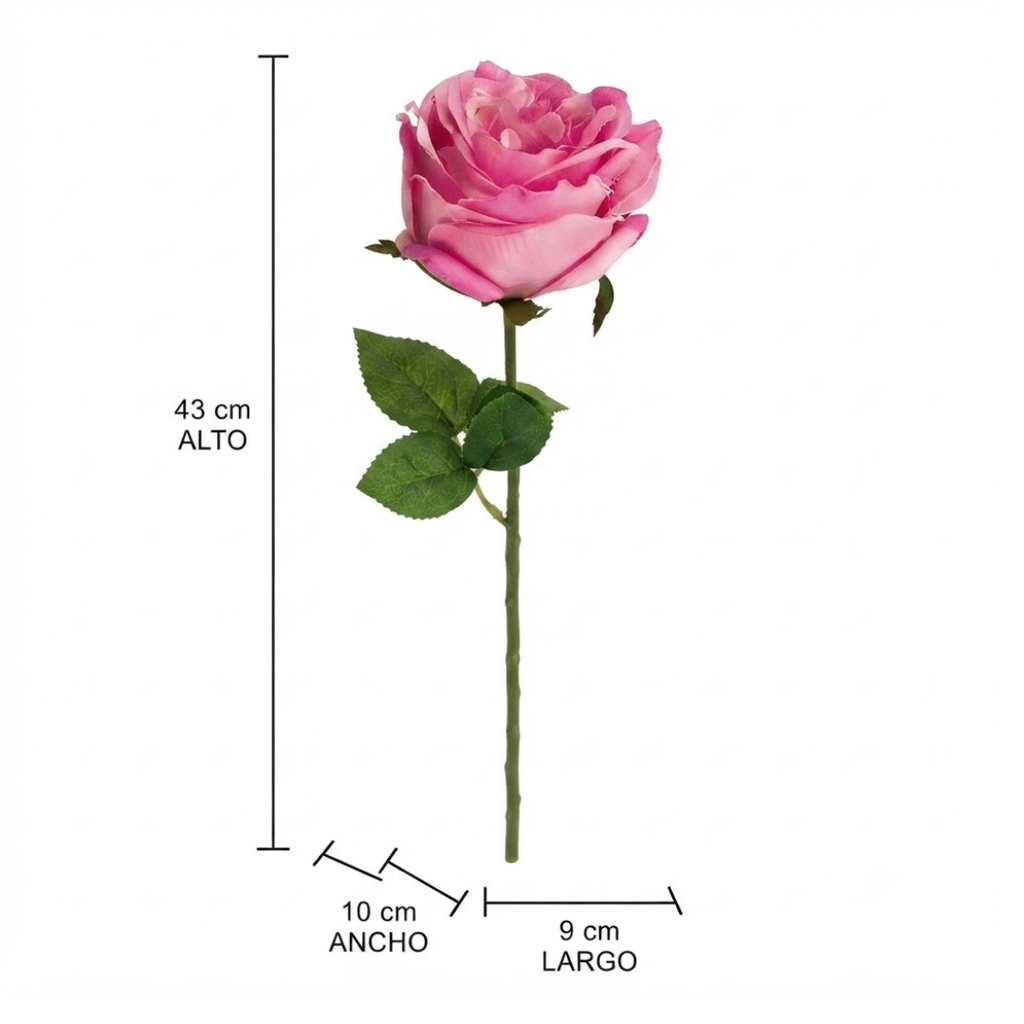 Set de 6 rosas artificiales