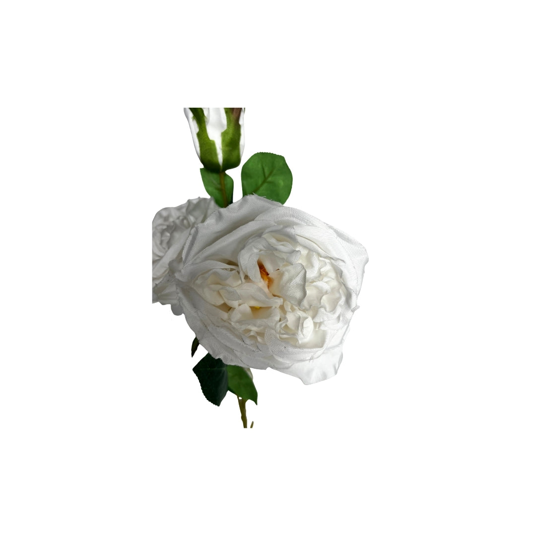 Set de 6 rosas blanca artificial