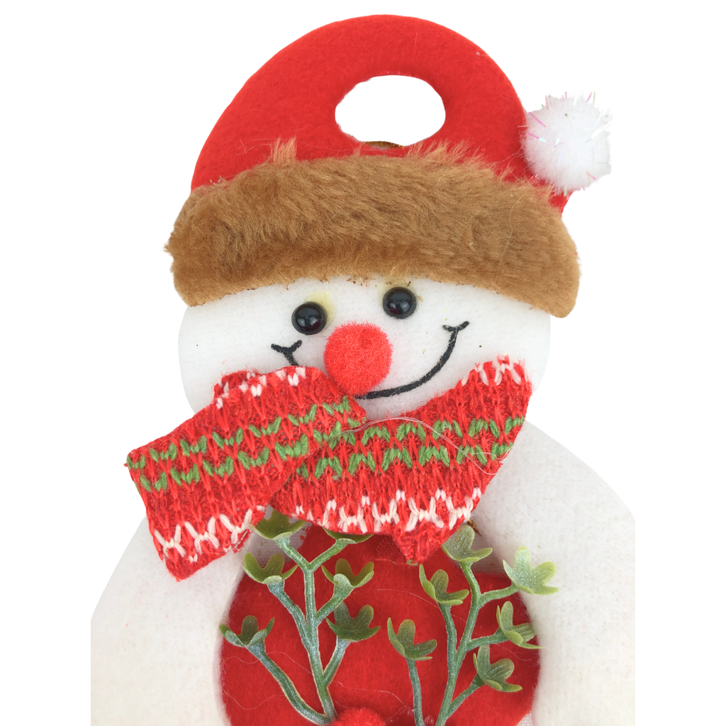 Ornamento muñeco de nieve cascabel