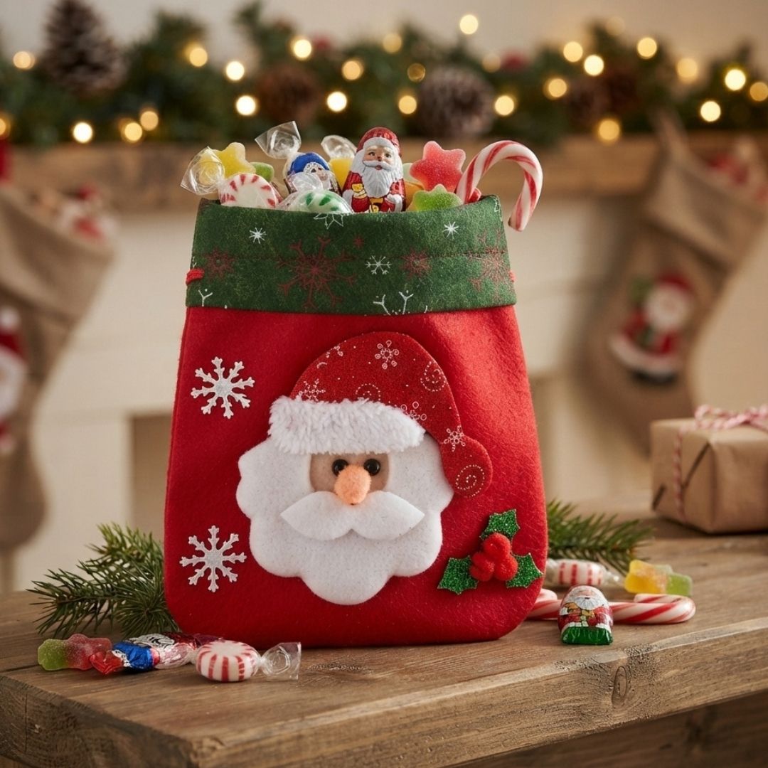 Bolsas con cordón de Santa Claus