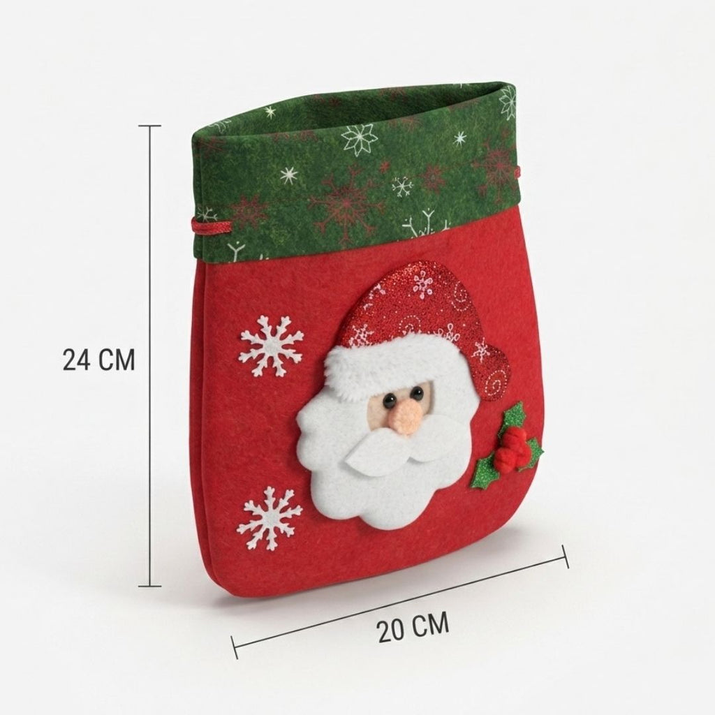 Bolsas con cordón de Santa Claus